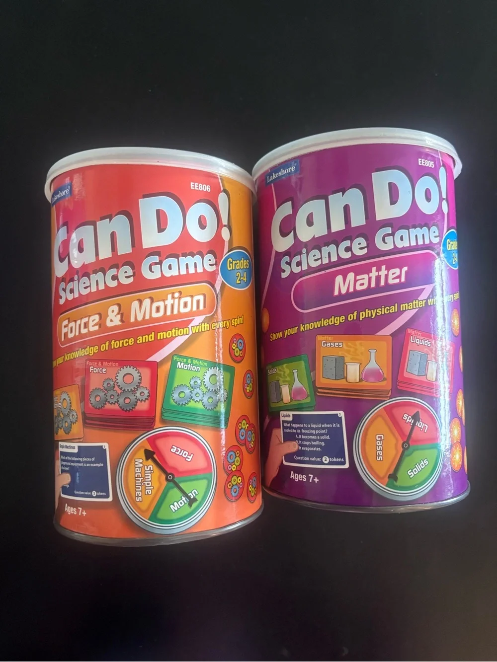 Can Do! Science Game Set - Force & Motion (Orange) & Matter (Purple) 010
